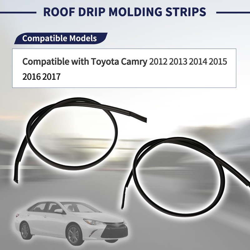 Magimaker 2Pcs Roof Molding Strips Roof Drip Molding 75556-06080 75555-06080