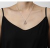 [World Accessories Carmelo] Hexagram Lucky Star Crystal Crystal Pendant Silver