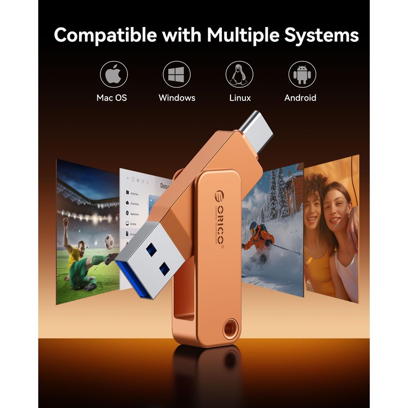 ORICO USB 3.0 Flash Drive 150MB/S Metal Housing Swivel Design