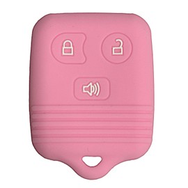 Key Fob Cover for Explorer Ranger: 3 Buttons Remote Case Protector Fit for Ford Expedition F150 F250 F350 E150 E250 E350 Mazda Tribute Lincoln Navigator Mark Mercury 1998 to 2014 8L3Z15K601B (Pink)