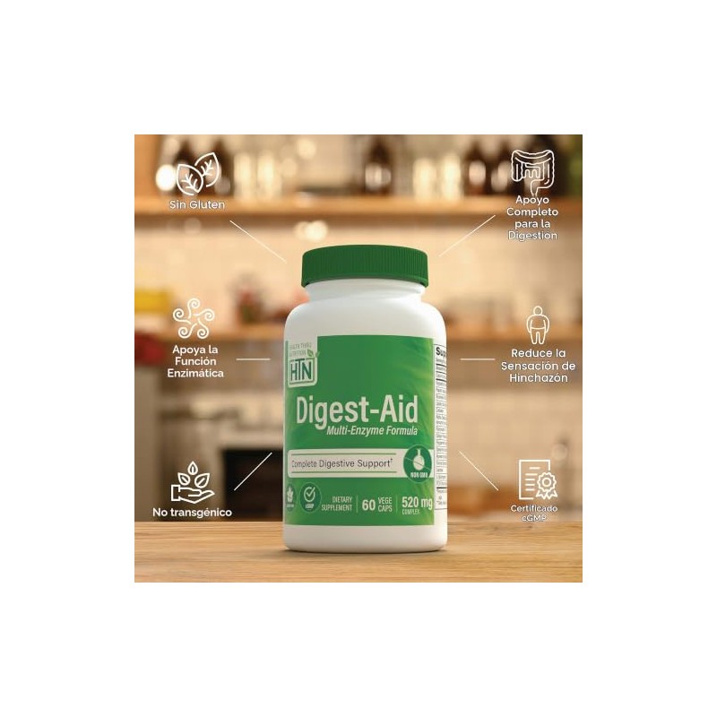 Health Tru Nutrition | Digestive Enzyme, 60 Caps | Enzimas