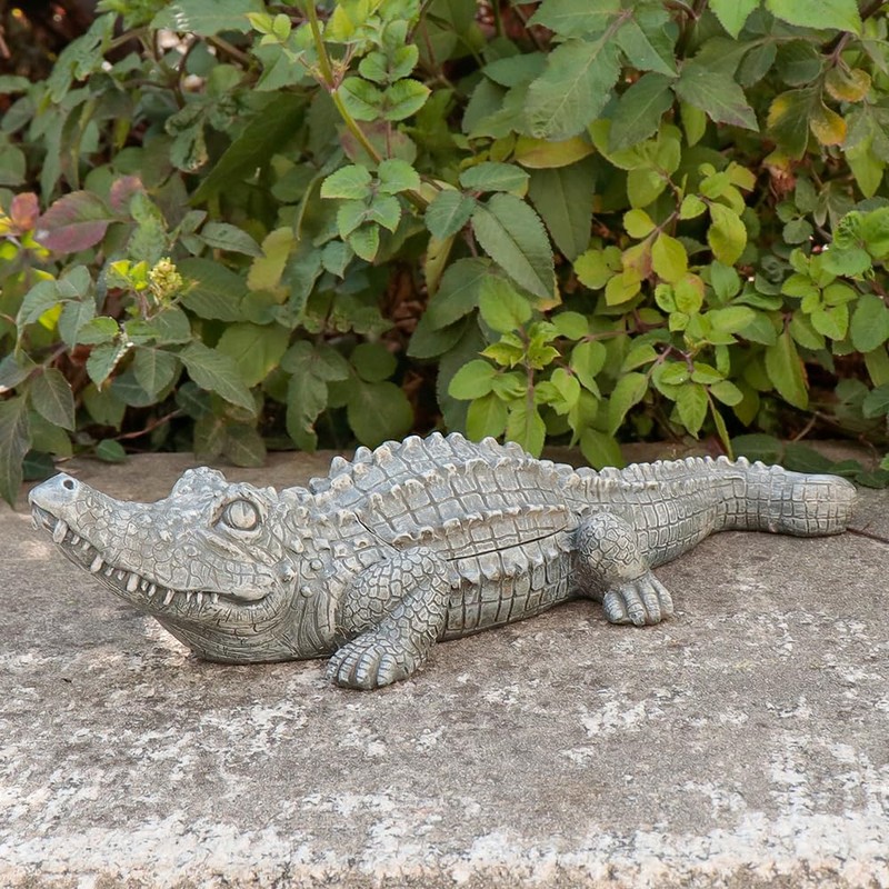 TB TIBAG Hide A Key Outside Crocodile Statue Key Hider,