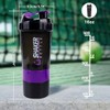 XTK 16oz Protein Shaker Bottle with Storage & Mix Ball
