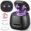 Rechargeable Ultrasonic Retainer Cleaner Machine, 45kHz Portable Cleaner for Dentures,