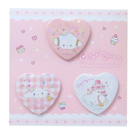 Kogimyun Heart Tin Badge Set of 3