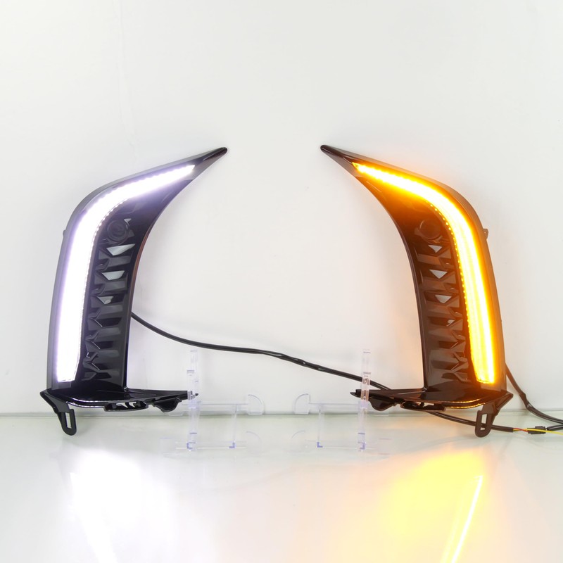ECAHAYAKU LED Fog Light Front Bumper DRL Daytime Running With
