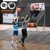 Giantex Folding Basketball Arcade Game, Dual Shot Electronic Basketball Hoop