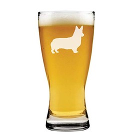 15 oz Beer Pilsner Glass Corgi