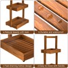 promitop Teak Shower Shelf Bathroom Organizer - 3 Tier Multipurpose