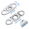 Cigar Cutter Guillotine, Stainless Steel Double Blade Cigar Clippers, 3