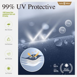 Canopy Tent Pop Up 10x10 ft One Person Push Set Up Tent with 4 Sidewalls, Outdoor Canopies Shelter Heavy Duty Straight Legs with 4 Sandbags & 1 Roller Bag, 8 Stakes & 4 Guy Ropes, UPF50+, Navy Stripes