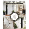 Tinewa 3 Pack Entry Door Levers with Lock and Key,