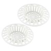 2 Pcs Plastic Sink Strainer, White Drain Hair Catcher Hair