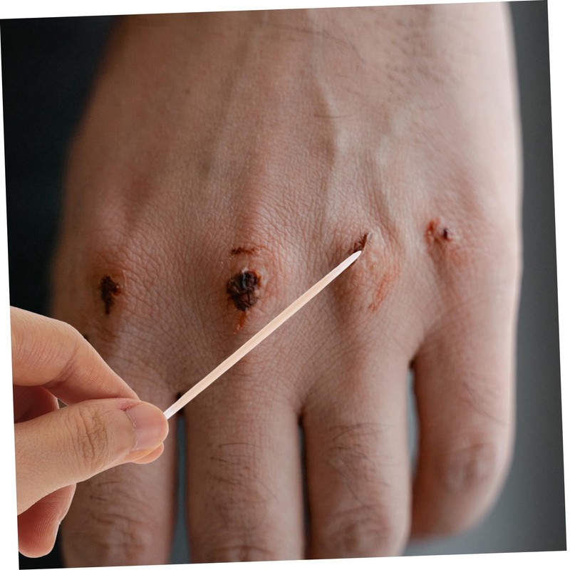 Ciieeo 2Pcs Double Pointed Cotton Swabs Precision Makeup Applicators for