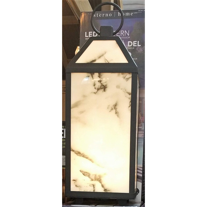 Sterno Home Marble Finish LED Lantern Extra Large 23" x