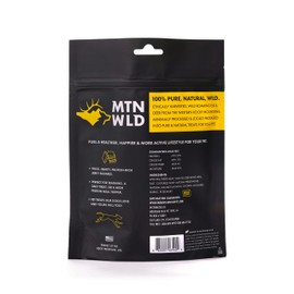 MOUNTAIN WILD Venison Jerky Training Treats for Dogs – Elk & Deer Meat Protein Dog Treat High-Value Reward – All-Natural, No Fillers, Grain-Free, No Preservatives – 8 oz (2 Pack)