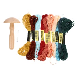 CORHAD Traditional Wooden Mushroom Kit Patching Tool Handmade from Solid Wood Lions Mane Supplement Easy to Use