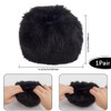 CABODYALS Black Fur Wrist Cuff Furry Arm Warmers Fluffy Faux