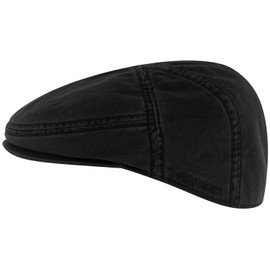 Stetson Paradise Cotton Men's Peaked Cap - Flat Cap with UV Protection 40+ - Men's Cotton Hat - Flat Cap Sizes S-XXL - Flat Cap Summer / Winter, White