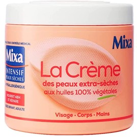 Mixa Intensive - Face, Body, Hand Cream - For Extra-Dry Skin - 100% Vegetable Oils - Hypoallergenic - 400ml