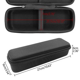 Musiin Hard-shell one-to-one handheld microphone portable case with cable bag, compatible with CAD WX50, WX200, Dolphin MCX10, MCX20, Gemini Sound GMU-M100 storage(black)
