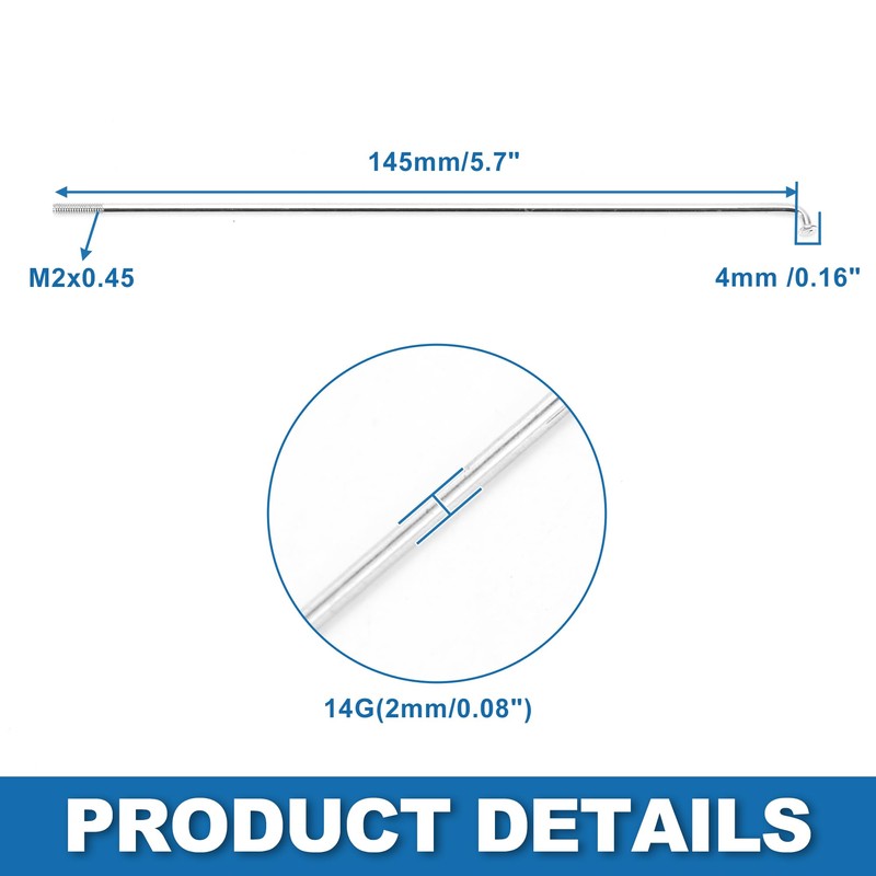 A ABSOPRO Bicycle Spoke 14G 145MM Mountain Bike Spoke Carbon