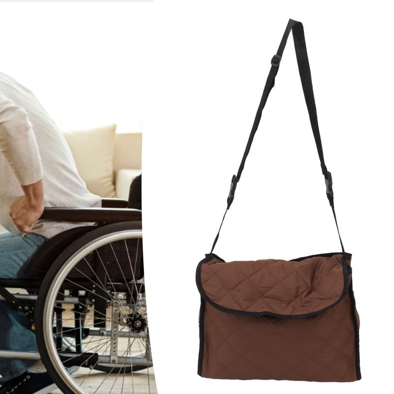 Wheelchair Back Pouch Polyester Hanging Storage Bag Electric Walker Backpack