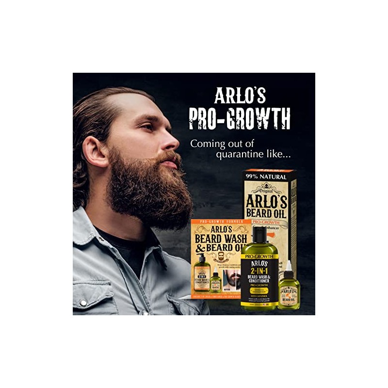 Arlo's Pro-Growth 2-in-1 Beard Wash and Conditioner - Sándalo de