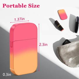 2 Pack Pink Flame Torch Lighter, Cute Lighter, Refillable Butane Lighter,Windproof Torch Lighter for Outdoor Camping BBQ,Nice Gift for Girls,Women on Birthday,Anniversary Orange Pink Without Butane