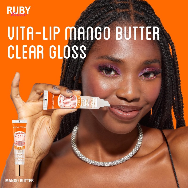 Ruby Kisses Broadway Vita-Lip Clear Lip Gloss (48 Pack), Ultra-Hydrating
