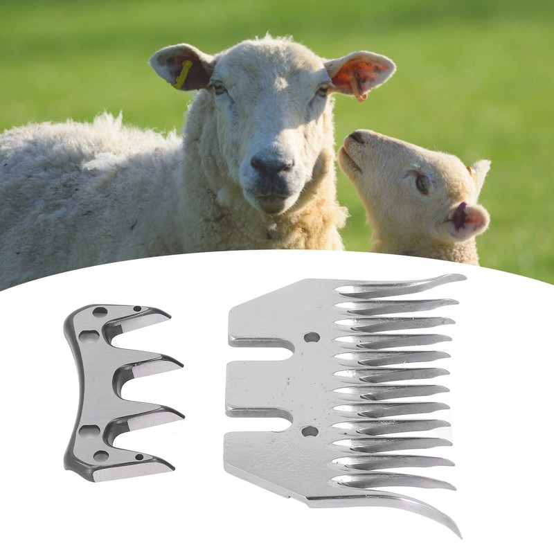 Yuecoom Replacement Blades for Sheep Scissors, Professional Curved 13 Tooth
