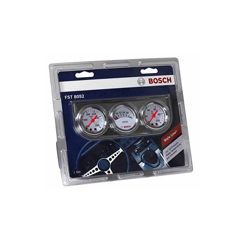 Bosch SP0F000039 Style Line 1-1/2" Mini Triple Gauge Kit (White