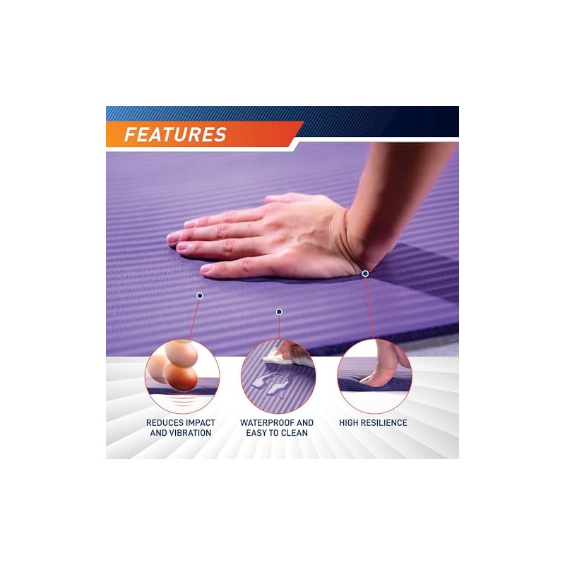 Circuit Fitness by Marcy Non-Slip Multi-Purpose Exercise Yoga Mats with