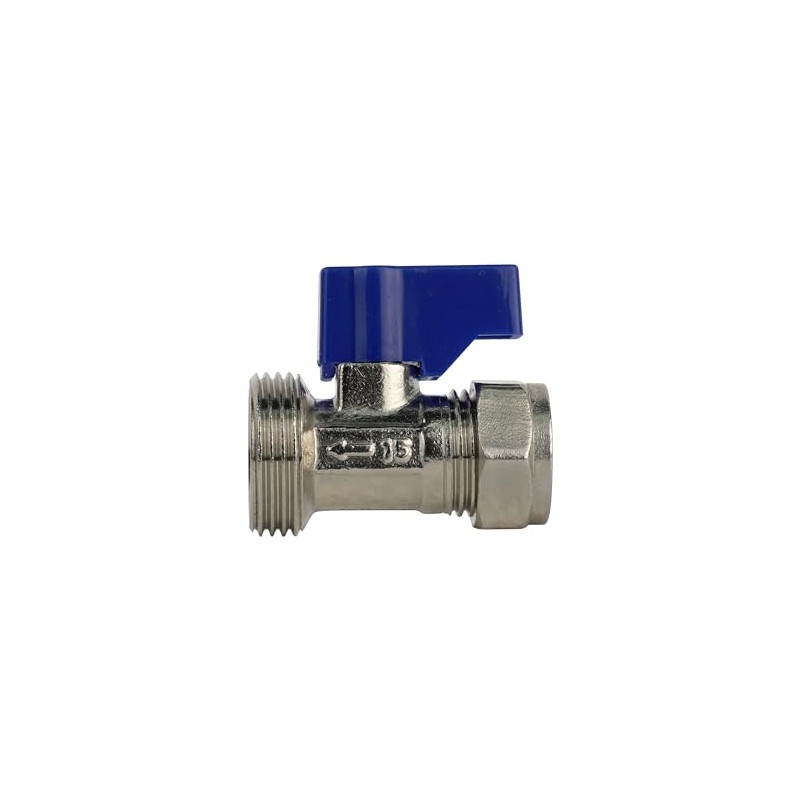 Plumb Bliss Straight Washing Machine Valve (15mm x 3/4")