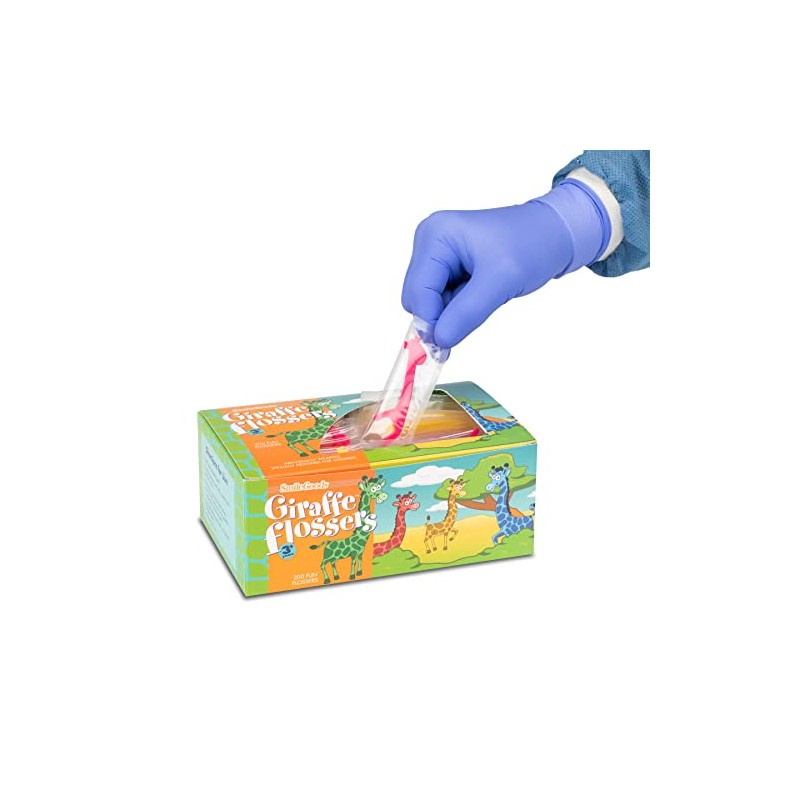 Practicon SmileGoods - Hilo dental para jirafa, envuelto individualmente, caja