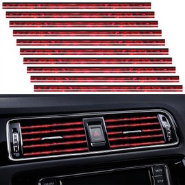PYHLVCLF 20 Pieces Universal Car Air Conditioner Vent Trim Decoration Strip Accessories, Waterproof Flexible Shiny Auto Car Vent Interior Accessories for All Air Vent Outlet, Car Interior Acessories