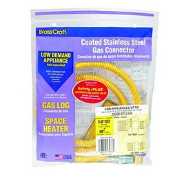 Brasscraft ProCoat 3/8 in. MIP x 1/2 in. Dia. MIP Stainless Steel 48 in. Connector