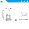 Simply S453 H3 Car Headlight Bulb, 12V, 55W, Comply with