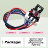 Front Turn Signal Lights Connector Wiring Harness 3 Pin with
