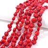 PLTbeads Red Coral Pebble Nugget Oval Free Tumbled Stone 8-10mm