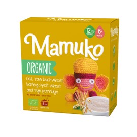 MAMUKO Organic Porridge - Multi Grain porridge Blend of Oats, Bright Buckwheat, Barley, Spelt, Rye & Grits - High Fiber porridge No Added Sugar, Milk & Preservatives -Organic porridge with 10 Servings