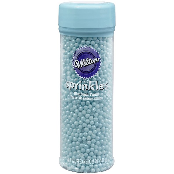 Wilton Blue Sugar Pearls, 5 Ounce