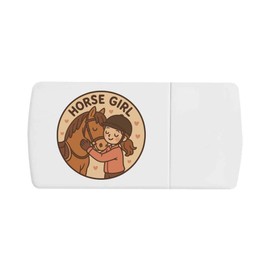 'Horse Girl' Pill Box with Tablet Splitter (PI00035192)