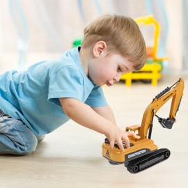 Totority 1 Set Excavator Kids Imitation Shovel Excavator Car Drill Shovel Dump Truck Toys Kids Engineering Vehicle Toys Funny Imitation Shovel Plastic Orange