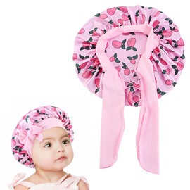 LuLiyLdJ Pink Silk Bonnet for Sleeping, Silk Bonnet, Satin Hair Cap, Sleep Cap, Silk, Hair Cap for Night, pink