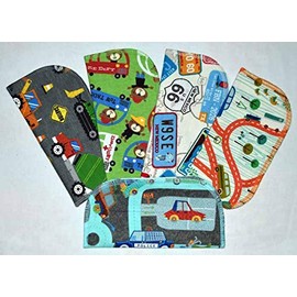 2 Ply Printed Flannel 8x8 Inches Set of 5 Zoom Zoom