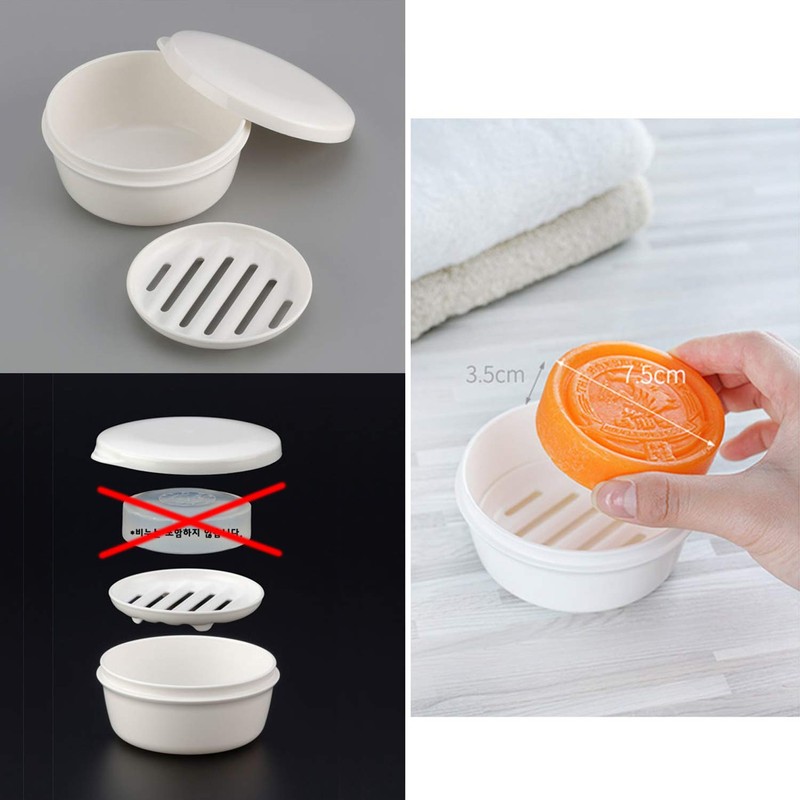 [LENITH] Travel Soap Dish Soap Case Holder Portable Clear Soap