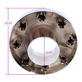 PIT66 Wheel Center Cap, Compatible with 05-18 Ford F350 F-350 Dually Pickup Truck 2 PCS Chrome Open Front 4x4 Wheel Center Hub Cap 5C3Z1130TA