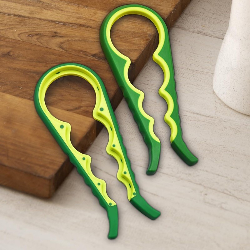 4-in-1 Jar Lid Opener, Ergonomic Multi-Size Bottle Opener Tool, Non-Slip