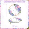 Paper Placemats Disposable 50 Pack Hydrangea Placemats 13.4 Inch Hydrangea